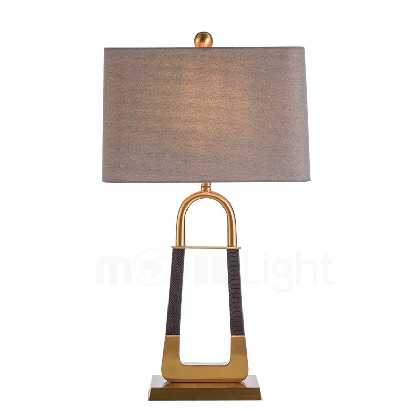 Artisan Leather-Textured Desk Lamp
