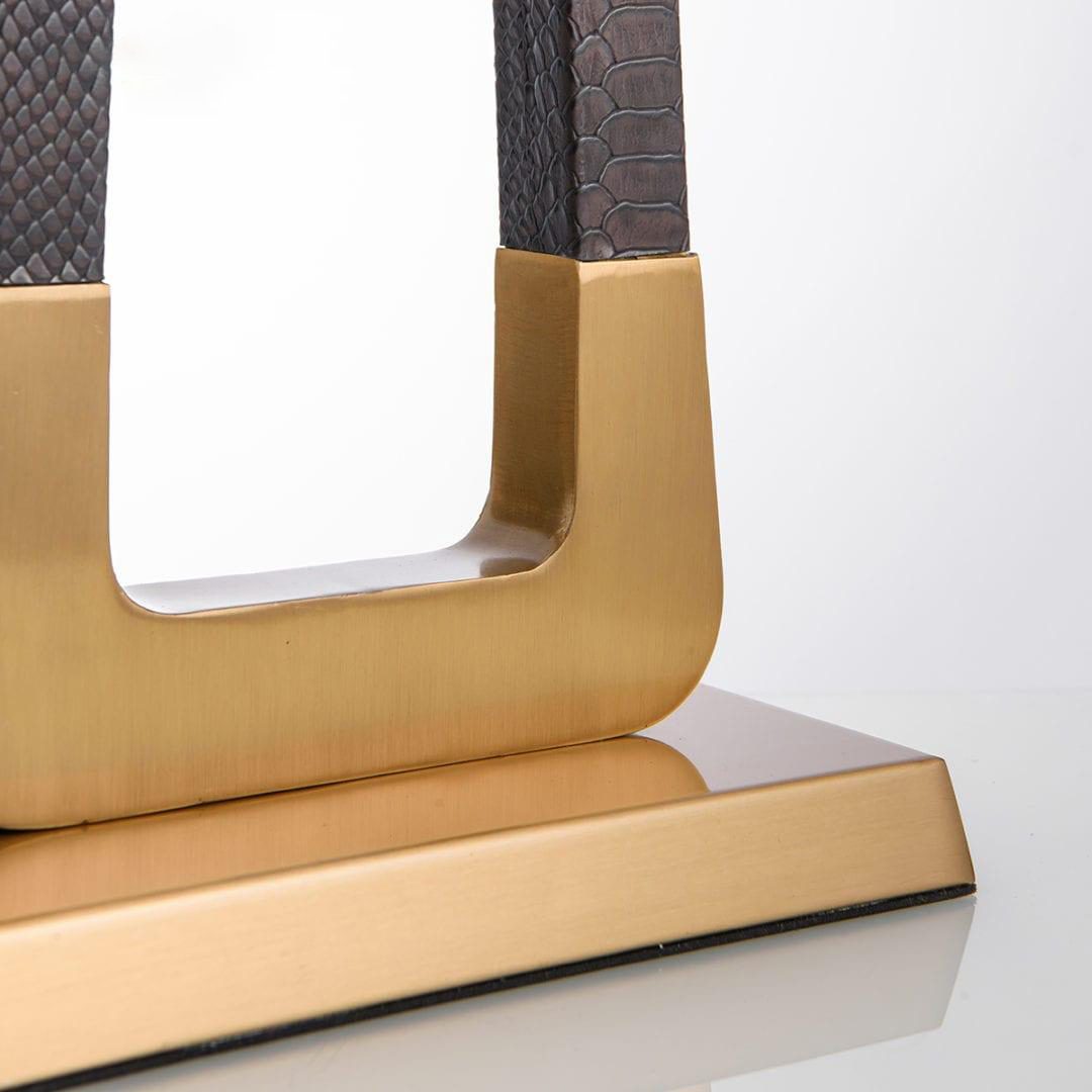 Artisan Leather-Textured Desk Lamp