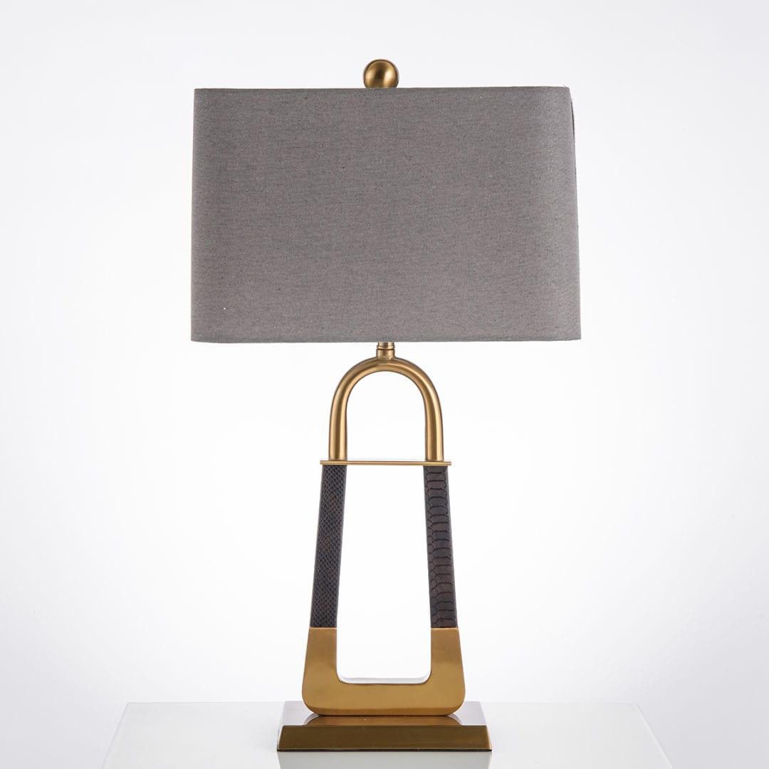 Artisan Leather-Textured Desk Lamp