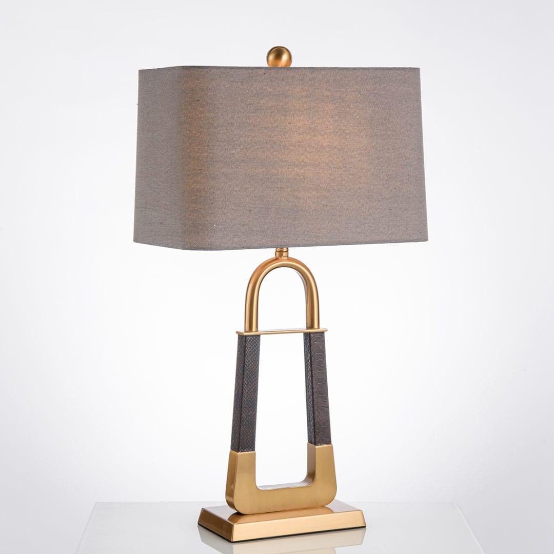 Artisan Leather-Textured Desk Lamp