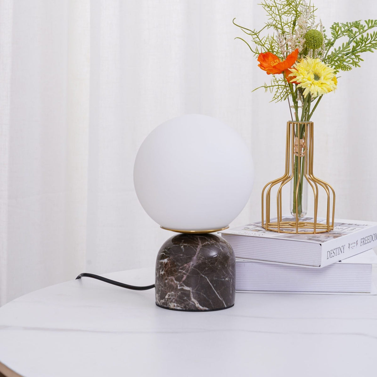 Small Marble Desk Lamp
