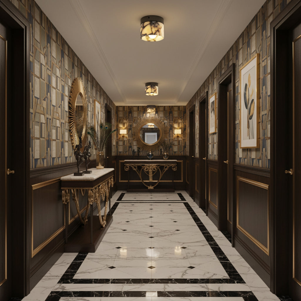 marble-round-ceiling-lamp