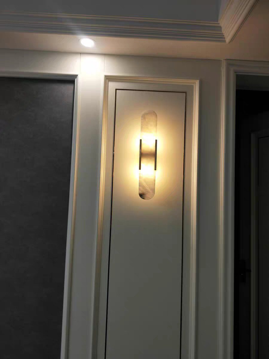 Melange Elongated Alabaster Sconce