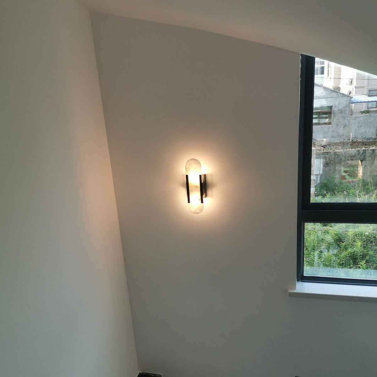Melange Elongated Alabaster Sconce