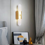 Melange Elongated Alabaster Sconce