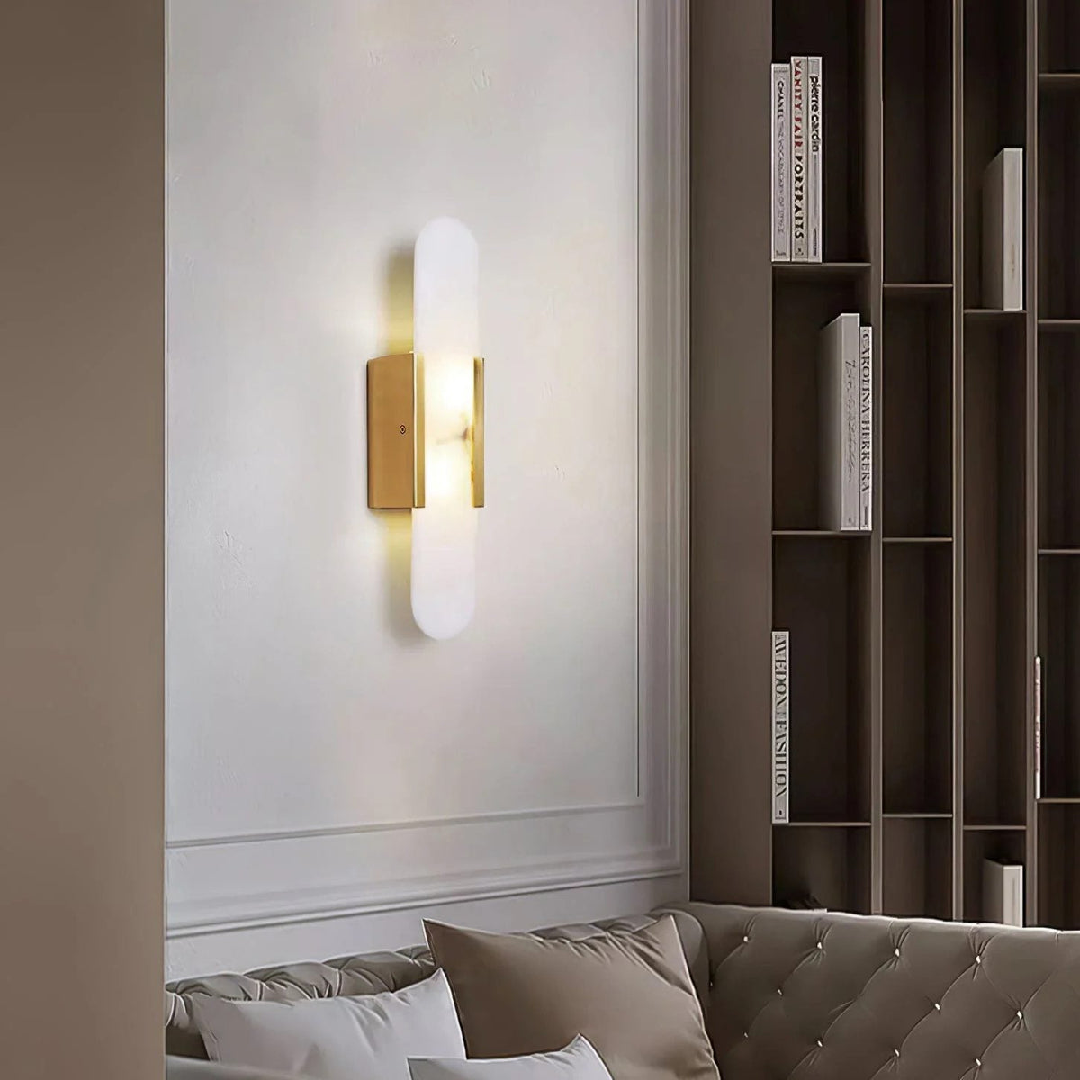 Melange Elongated Alabaster Sconce