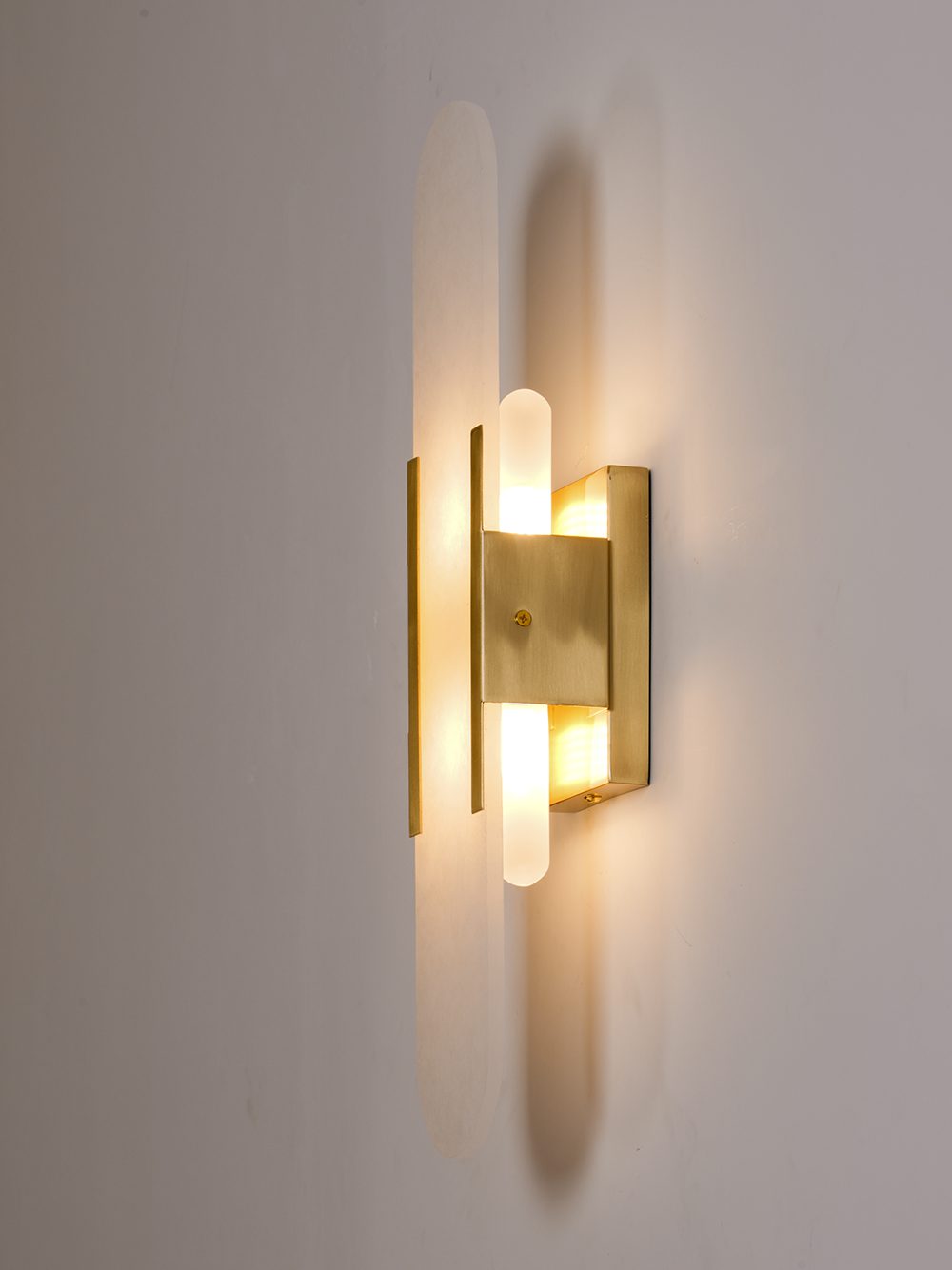 Melange Elongated Alabaster Sconce