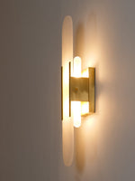 Melange Elongated Alabaster Sconce