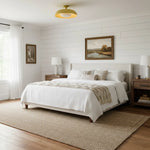 modern-yellow-metal-round-ceiling-light