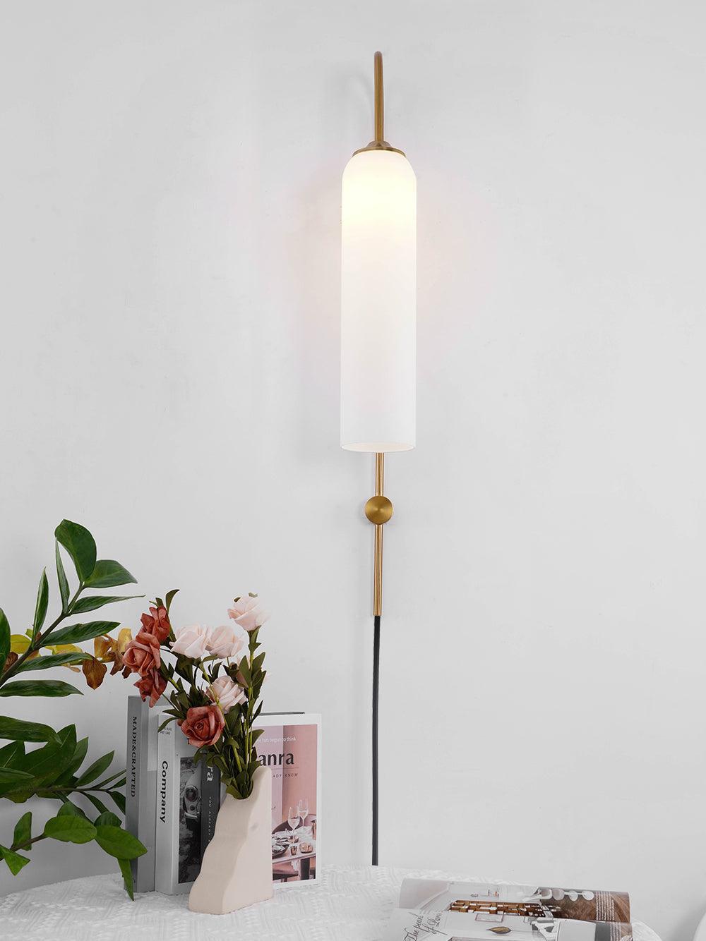 Modern Glass Plug In Wall Lamp