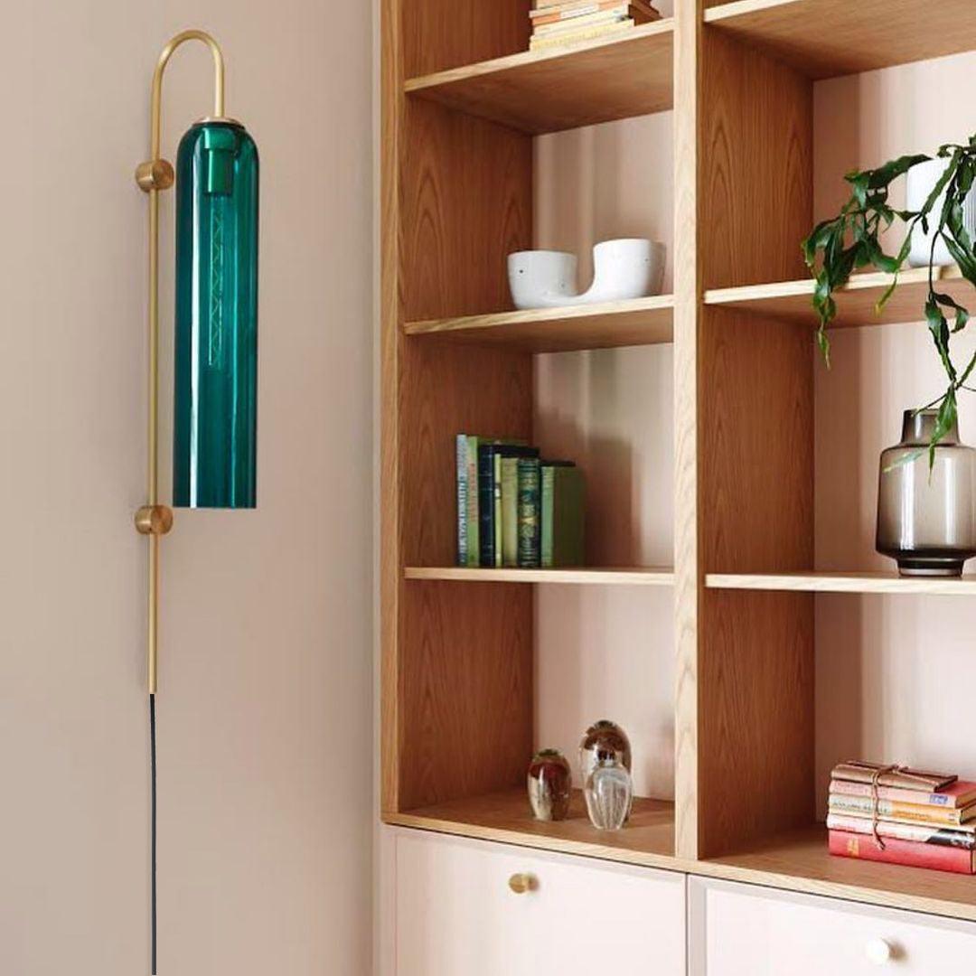 Modern Glass Plug In Wall Lamp
