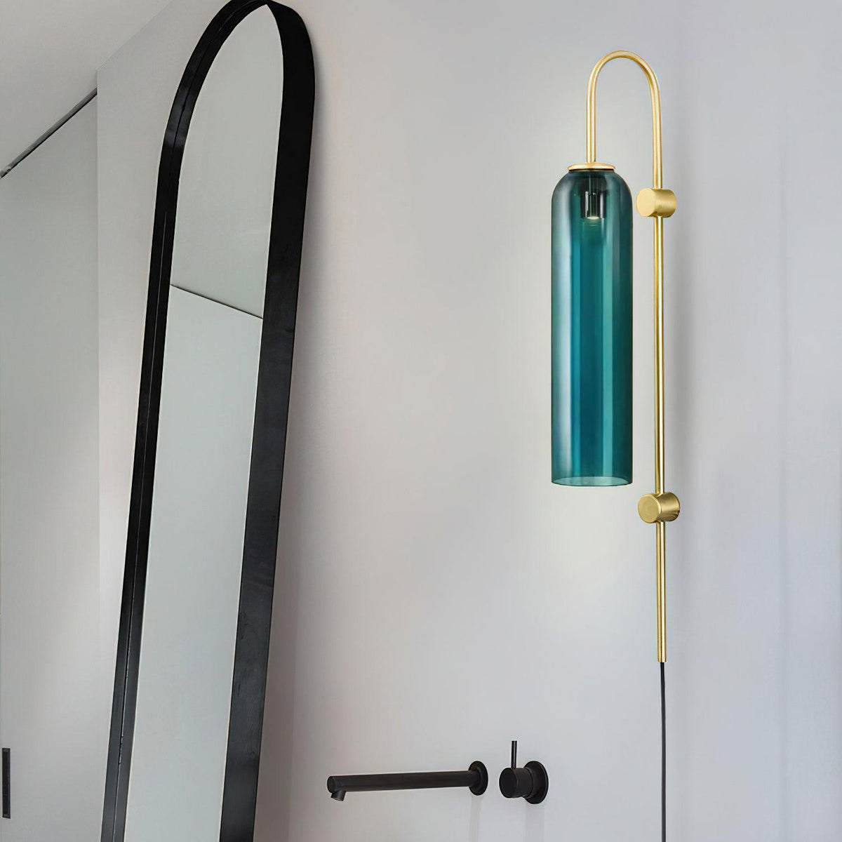 Modern Glass Plug In Wall Lamp