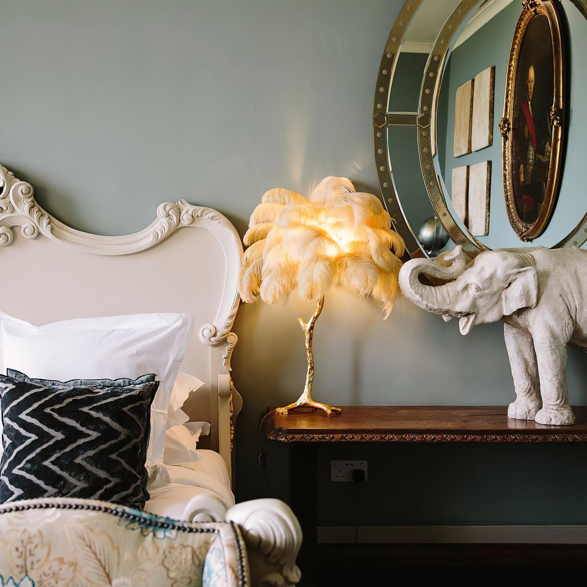 ostrich-feather-table-lamp