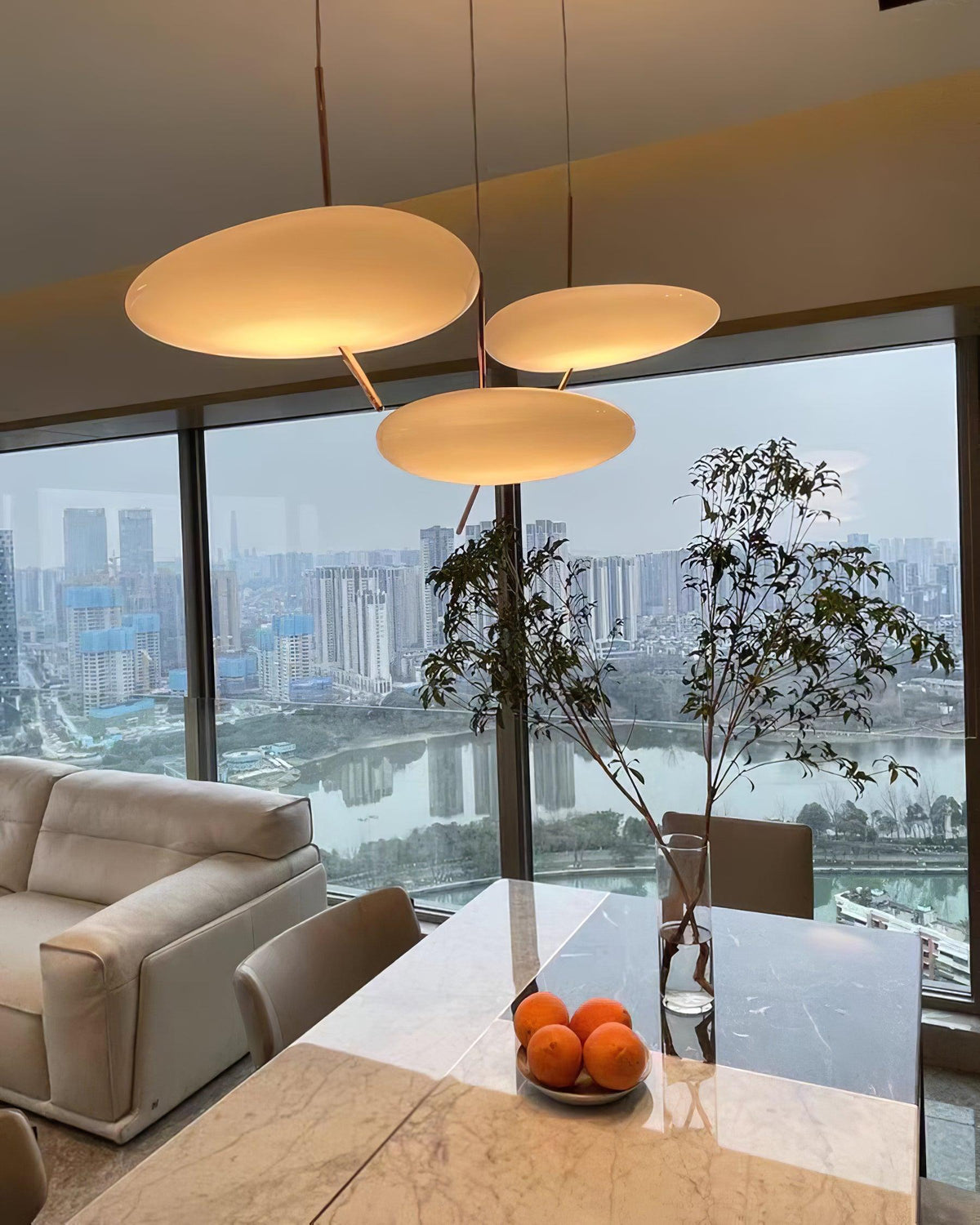 Pebbles Glass Pendant Light