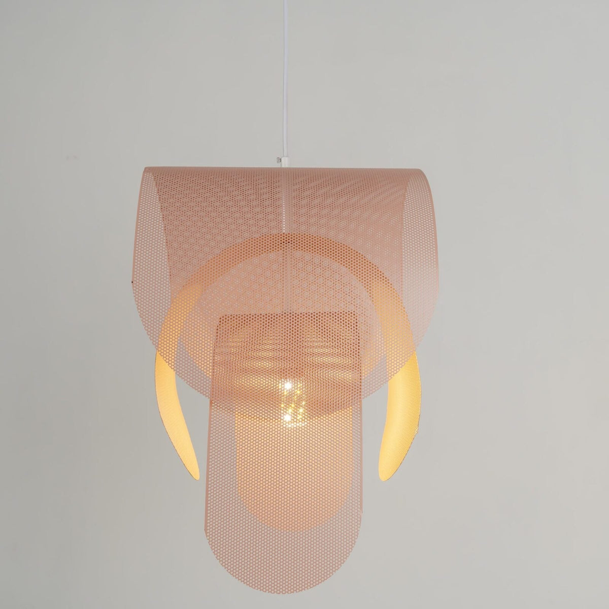 Metal Pendant Lamp with Perforated Shade