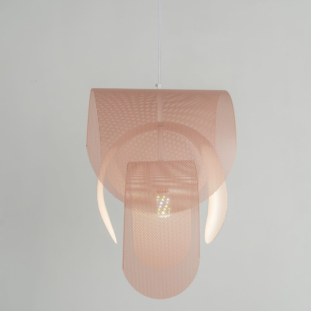 Metal Pendant Lamp with Perforated Shade