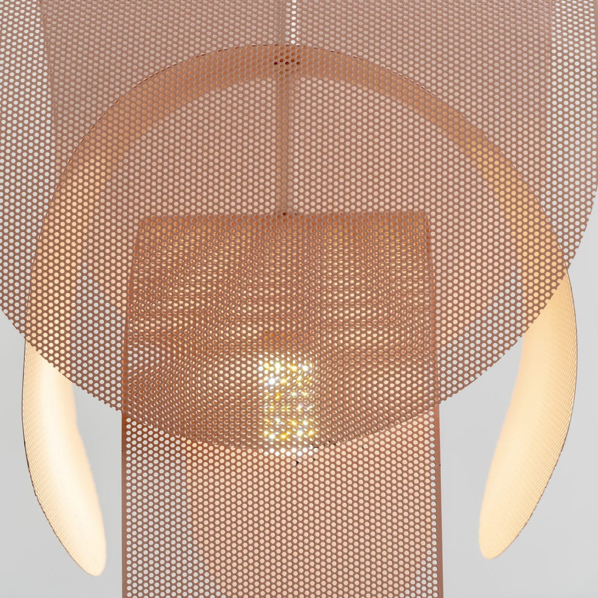 Metal Pendant Lamp with Perforated Shade