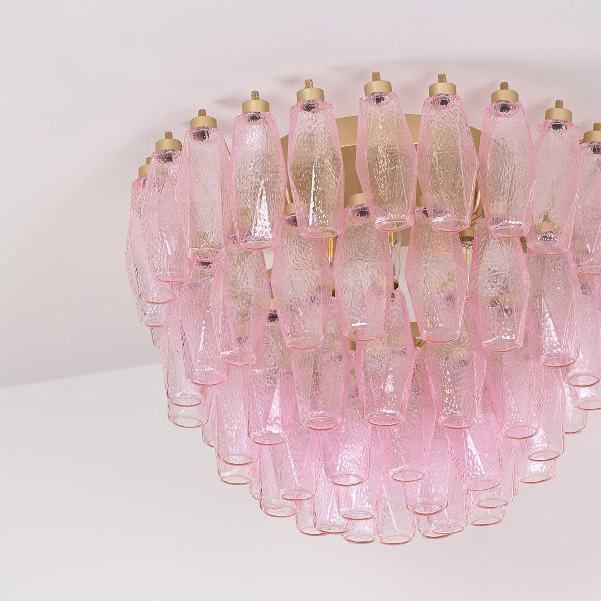 Poliedri Pink Ceiling Light