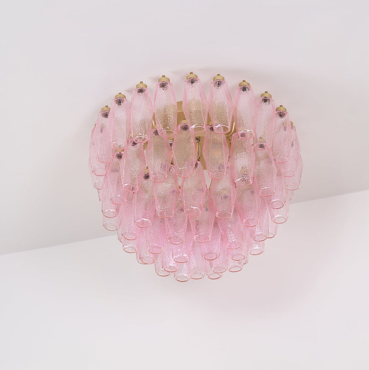 Poliedri Pink Ceiling Light