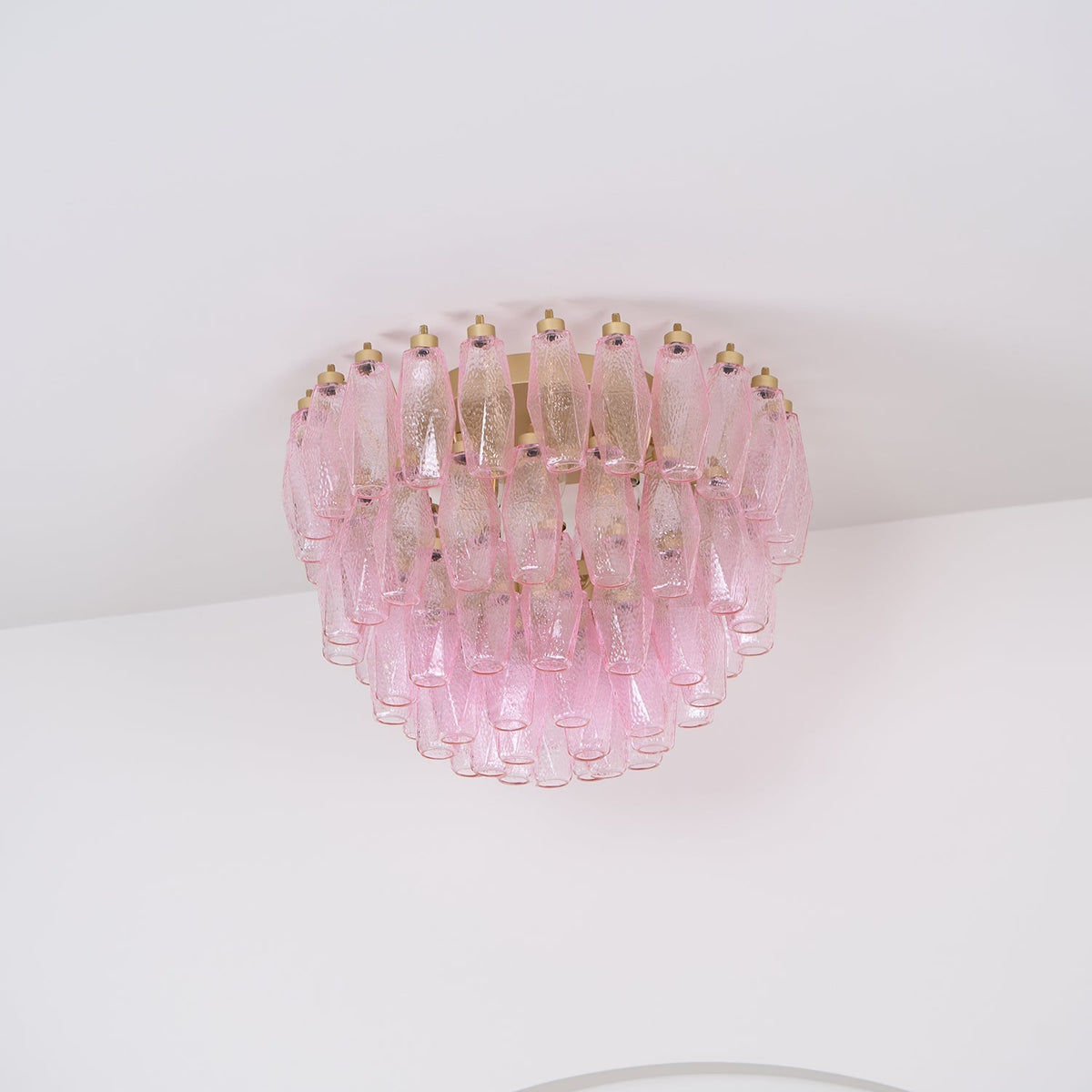 Poliedri Pink Ceiling Light