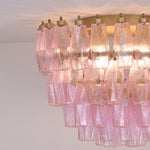Poliedri Pink Ceiling Light