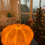 Portable Pumpkin Built In Battery Table Lamp