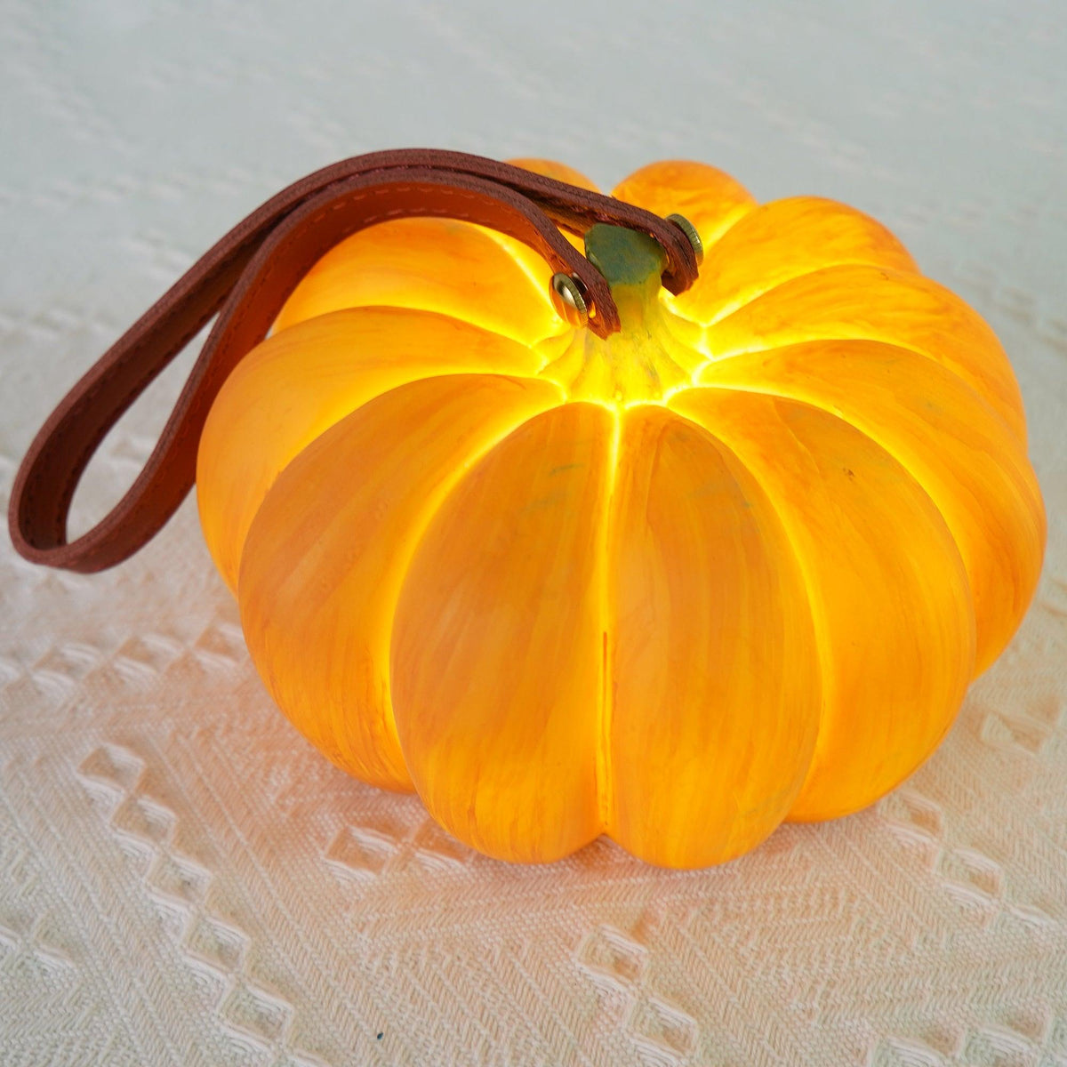 Portable Pumpkin Built In Battery Table Lamp
