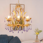 purple-glass-birdcage-chandelier