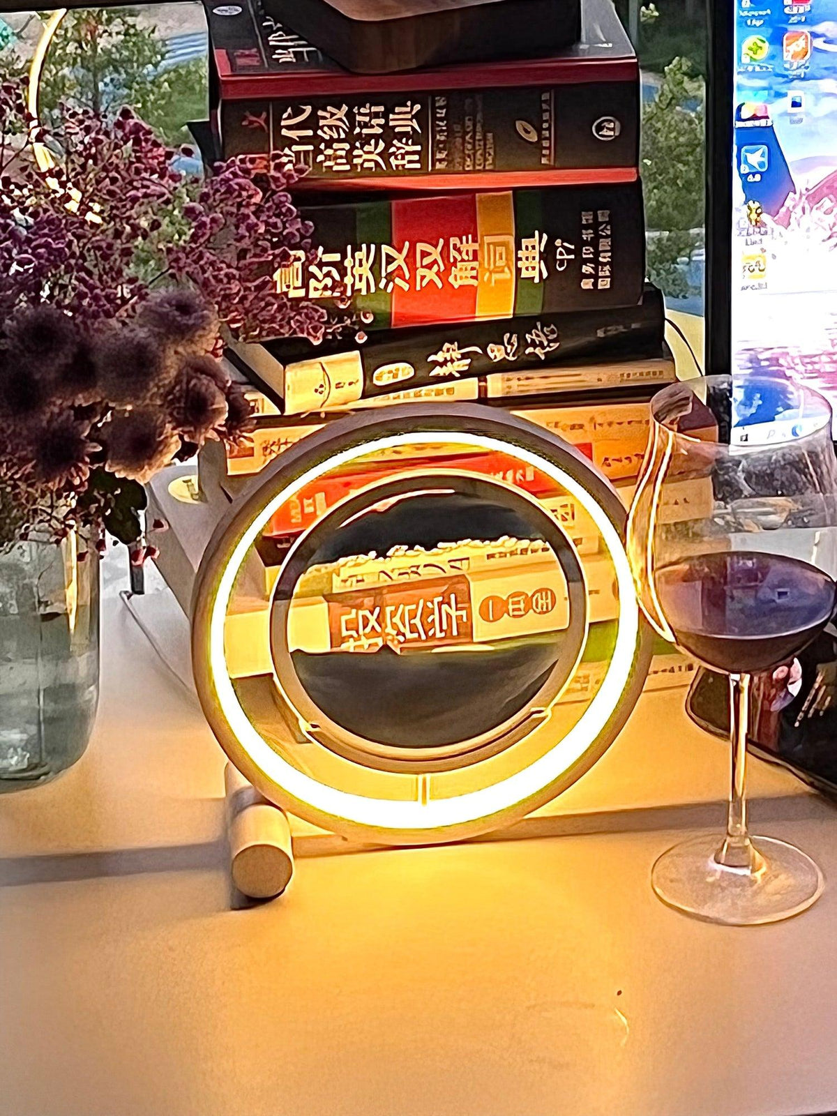 Relaxing Sand Built In Battery Table Lamp