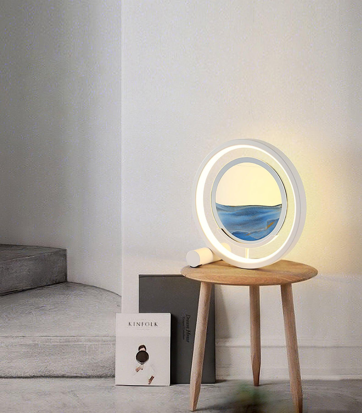 Relaxing Sand Built In Battery Table Lamp