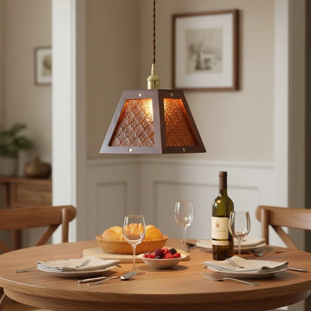 retro-floral-pattern-glass-pendant-light