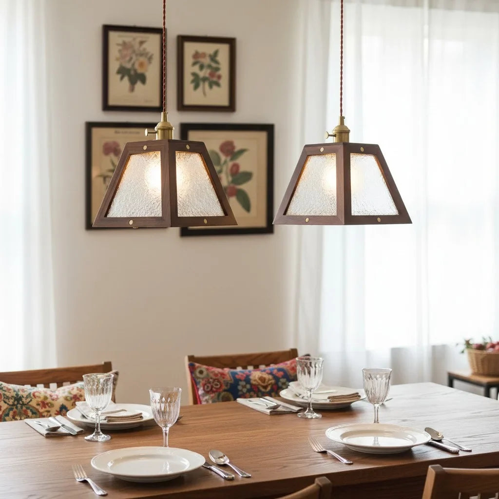 retro-floral-pattern-glass-pendant-light