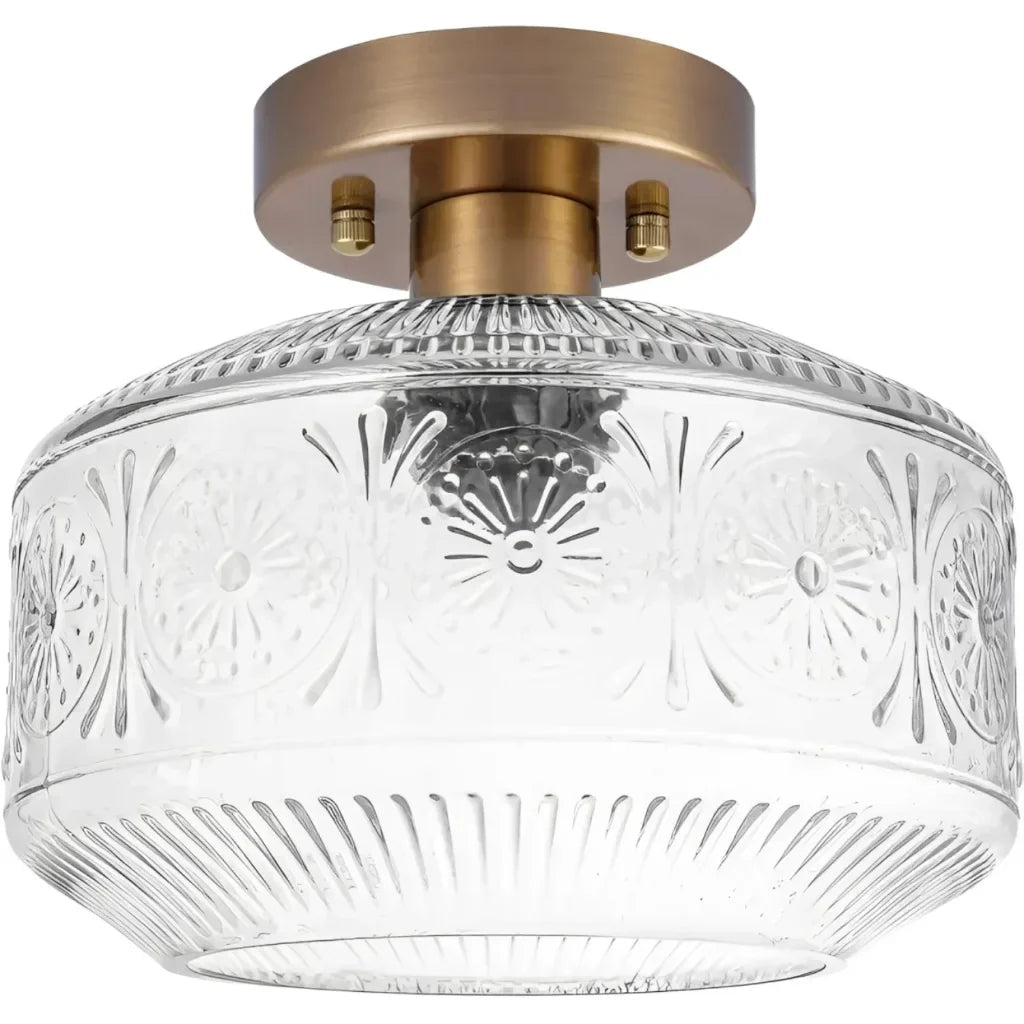 retro-pattern-glass-semi-flush-ceiling-light