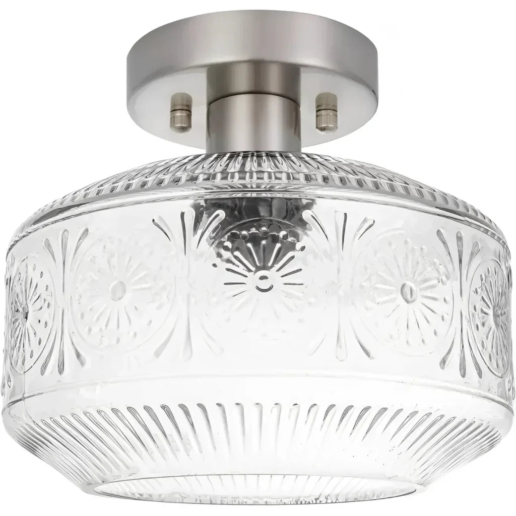 retro-pattern-glass-semi-flush-ceiling-light