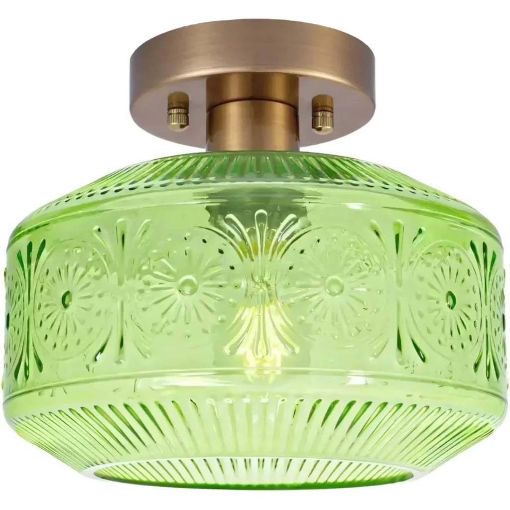 retro-pattern-glass-semi-flush-ceiling-light