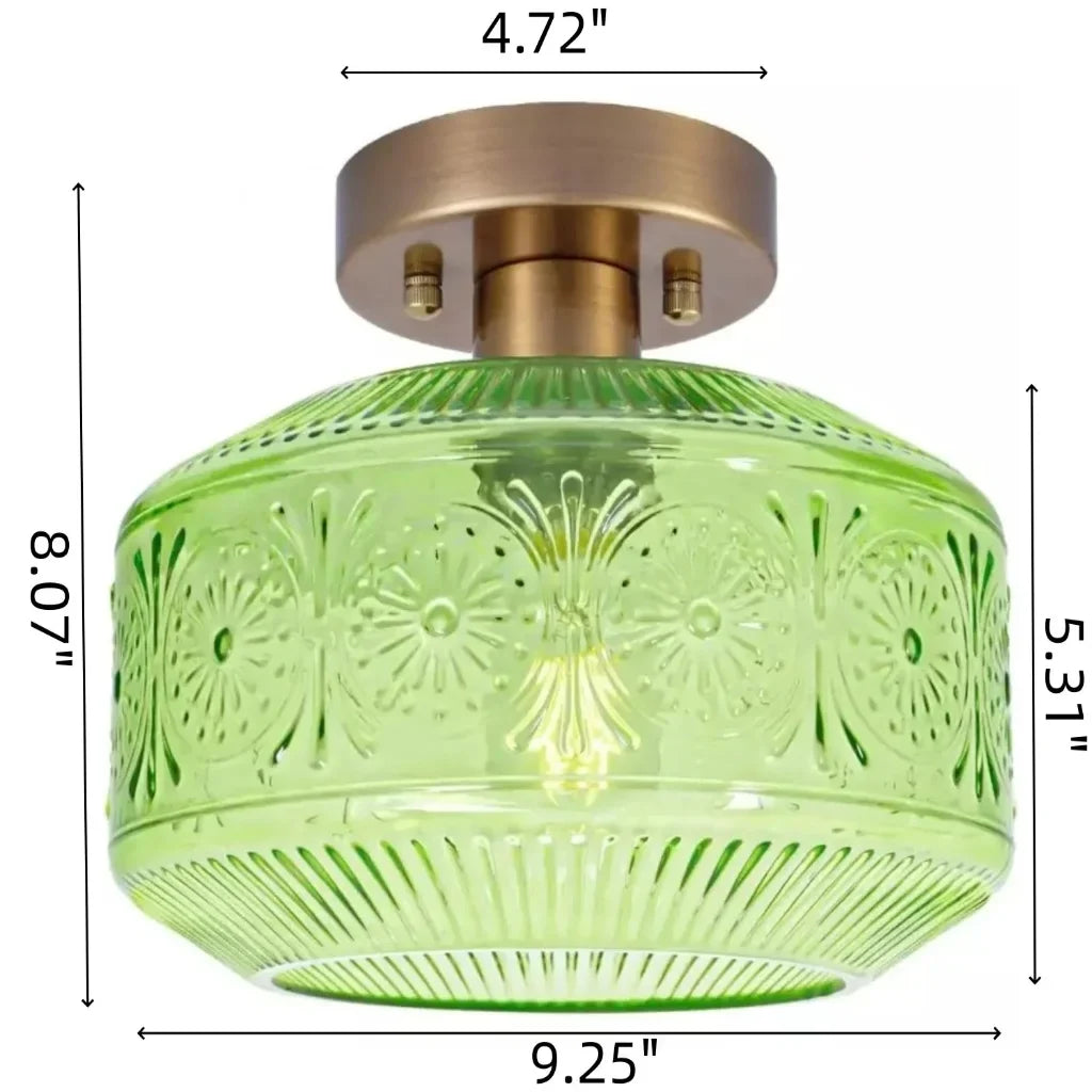 retro-pattern-glass-semi-flush-ceiling-light