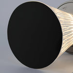 Ribbed Acrylic Built In Battery Table Lamp
