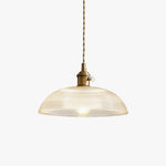 Ribbed Spiral Pendant Light