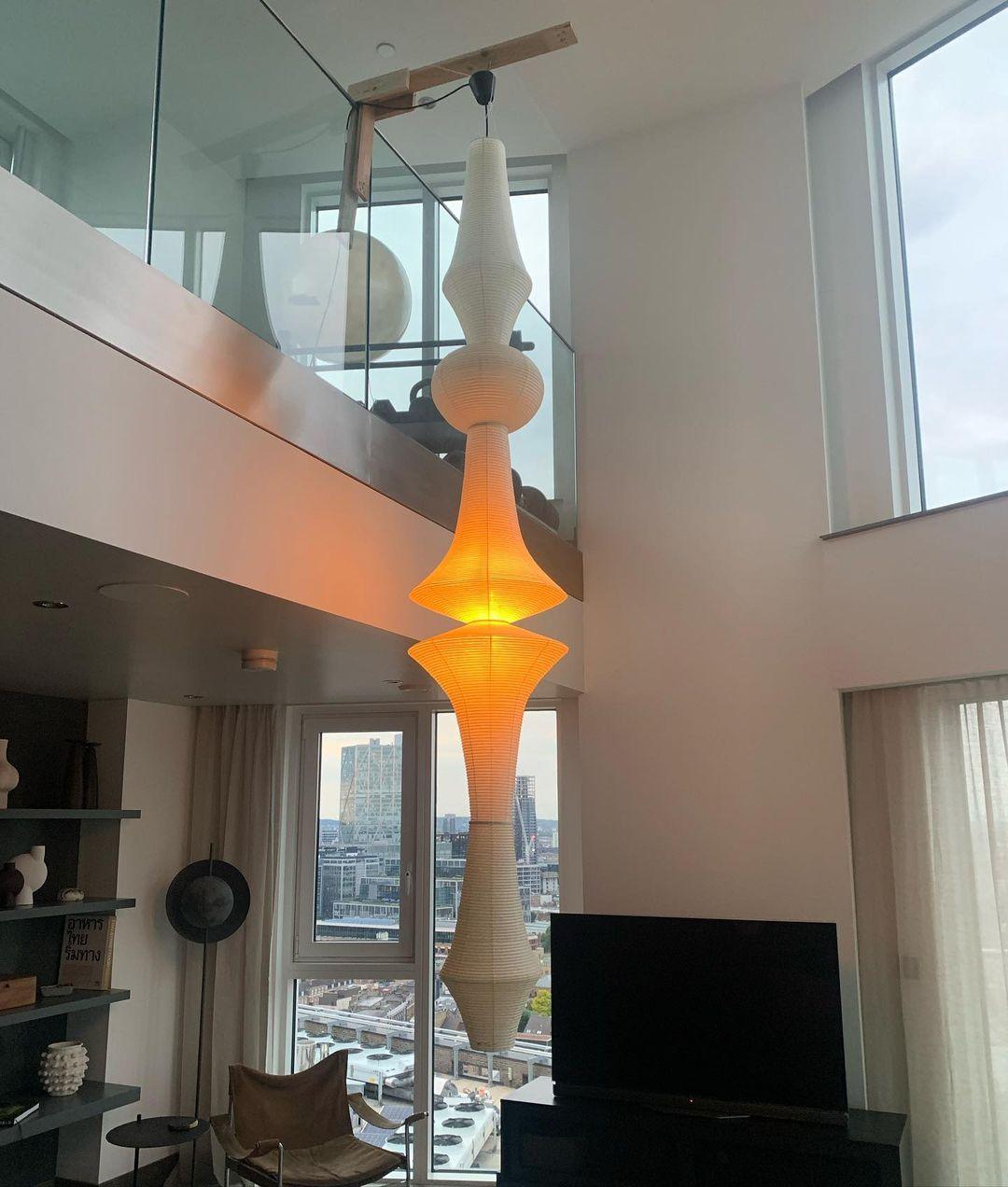 Rice Paper E Pendant Light