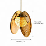 roen-modern-double-scallop-shell-amber-glass-pendant-light