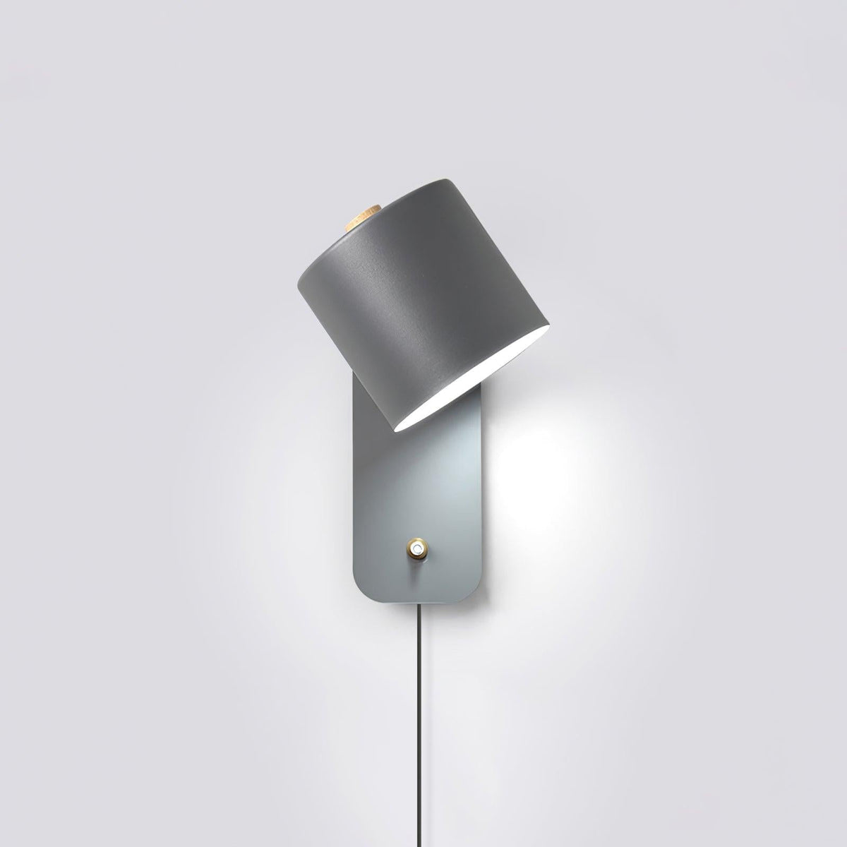 Rotatable Cylinder Plug In Wall Lamp