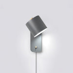 Rotatable Cylinder Plug In Wall Lamp