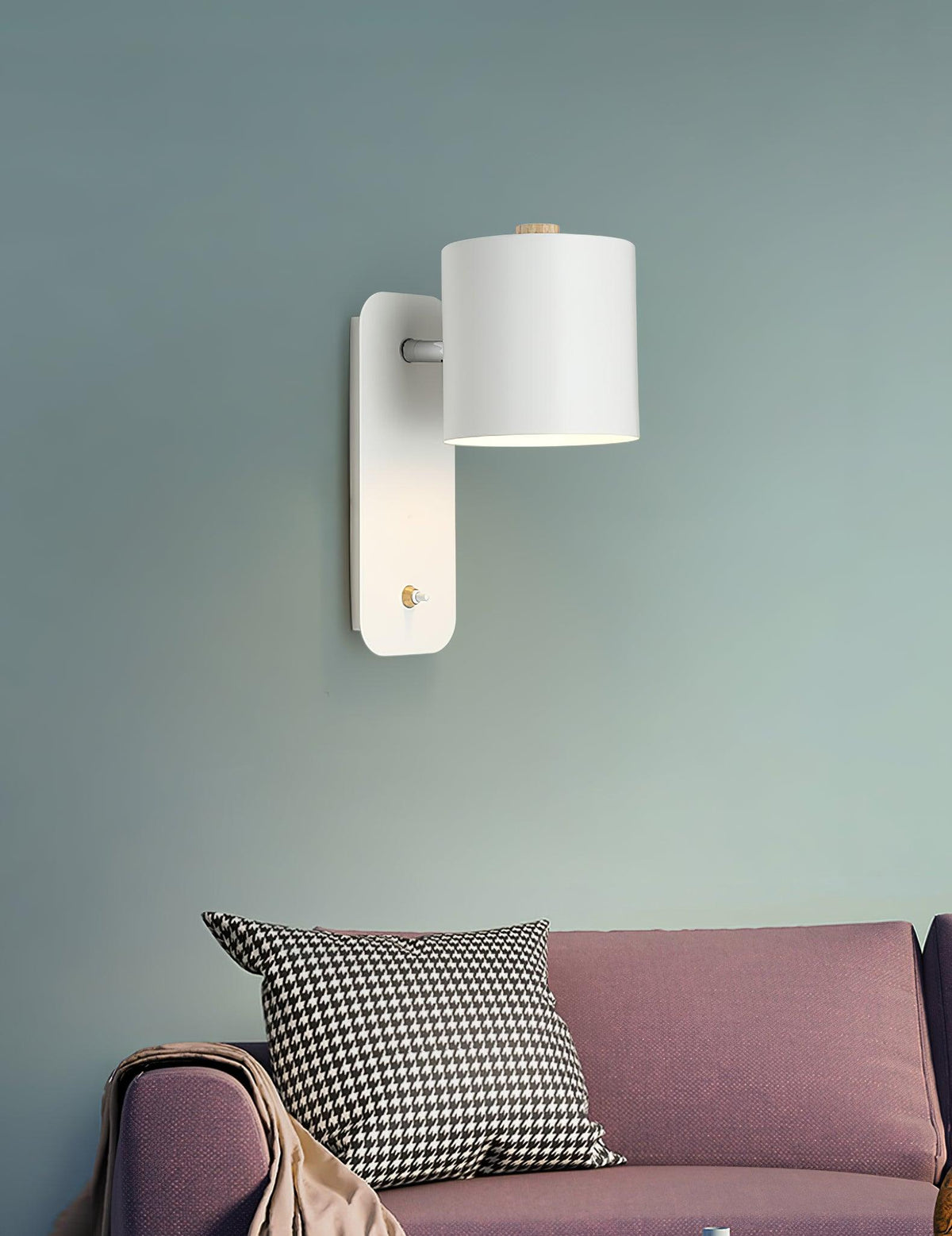 Rotatable Cylinder Plug In Wall Lamp