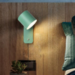 Rotatable Cylinder Plug In Wall Lamp