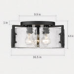 golden-modern-drum-water-ripple-glass-brass-flush-mount-light