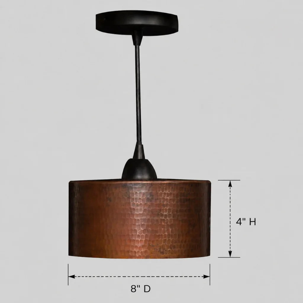 cedric-vintage-hammered-copper-drum-pendant-light