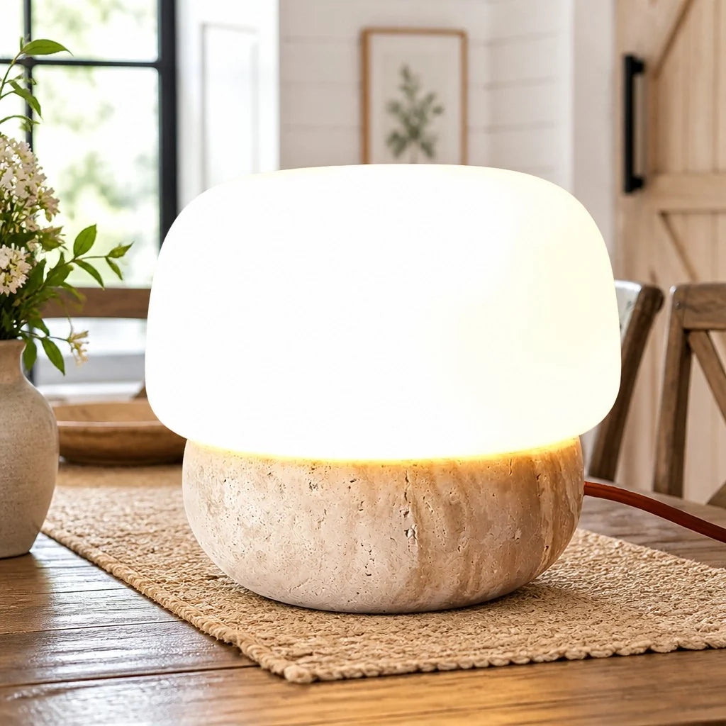 solenne-minimalist-mushroom-travertine-table-light