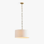 modern-farmhouse-linen-drum-pendant-light