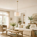 modern-farmhouse-linen-drum-pendant-light
