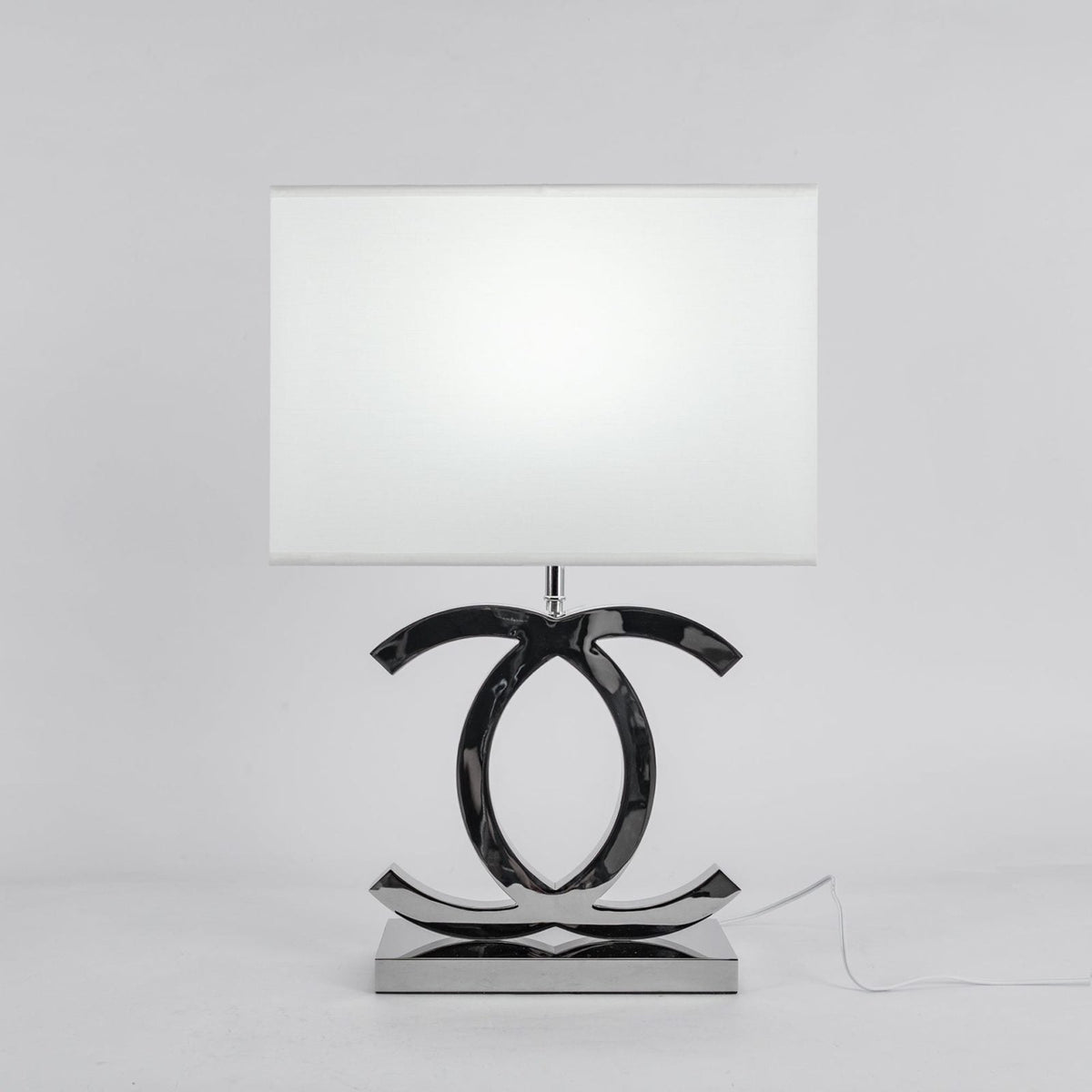 Polished Steel Table Lamp